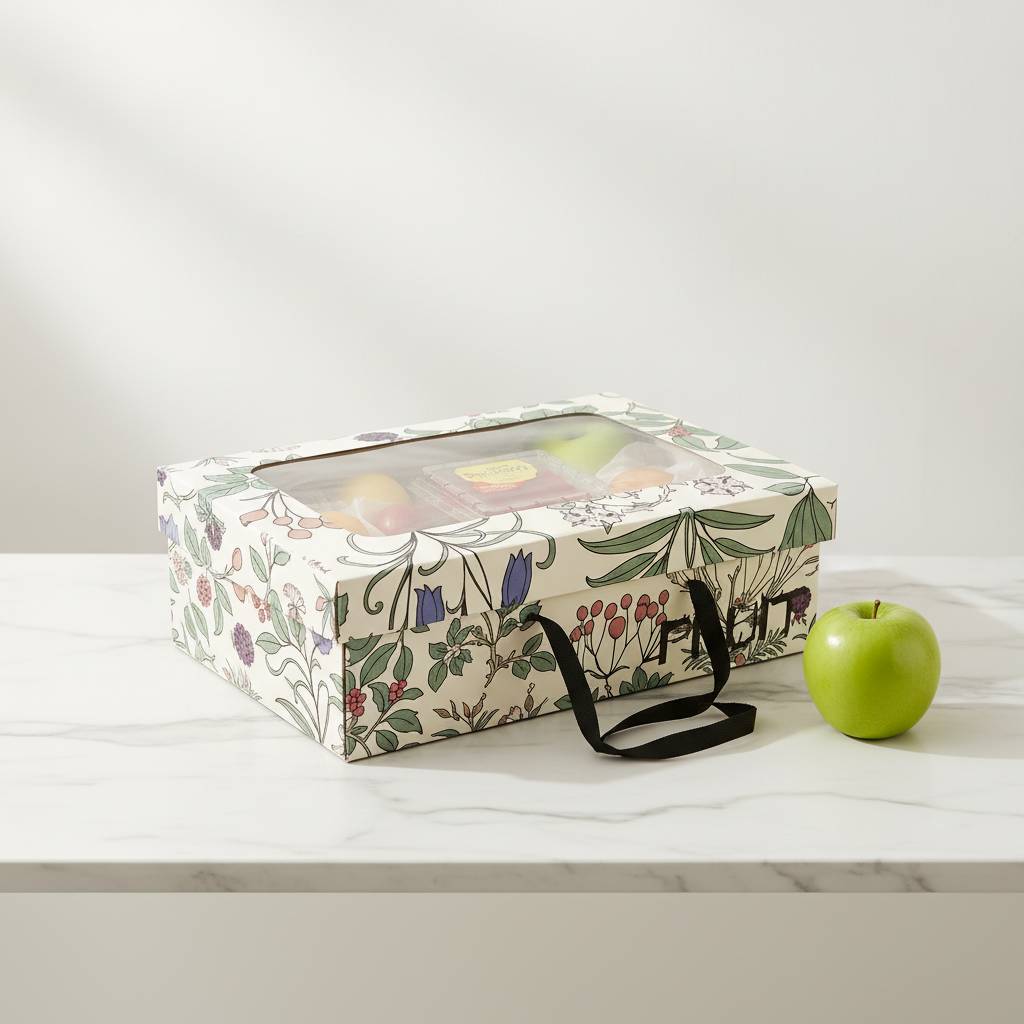 Sustainable Custom Fruit Packaging  Box With Clear Window