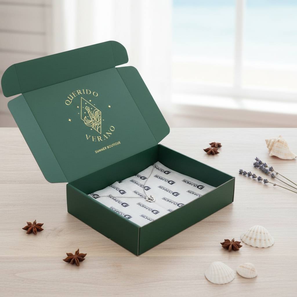 Eco Friendly Custom Corrugated Mailer Box With Gold Printing