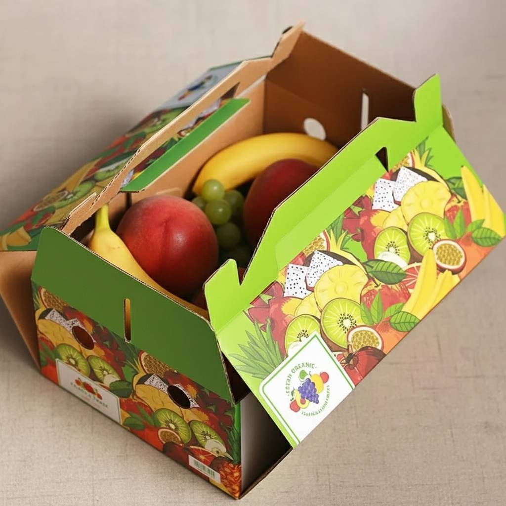 Durable Foldable Produce Packaging Box With Handle Wholesale Packaging Durable Foldable Produce Packaging Box With Handle Wholesale Packaging