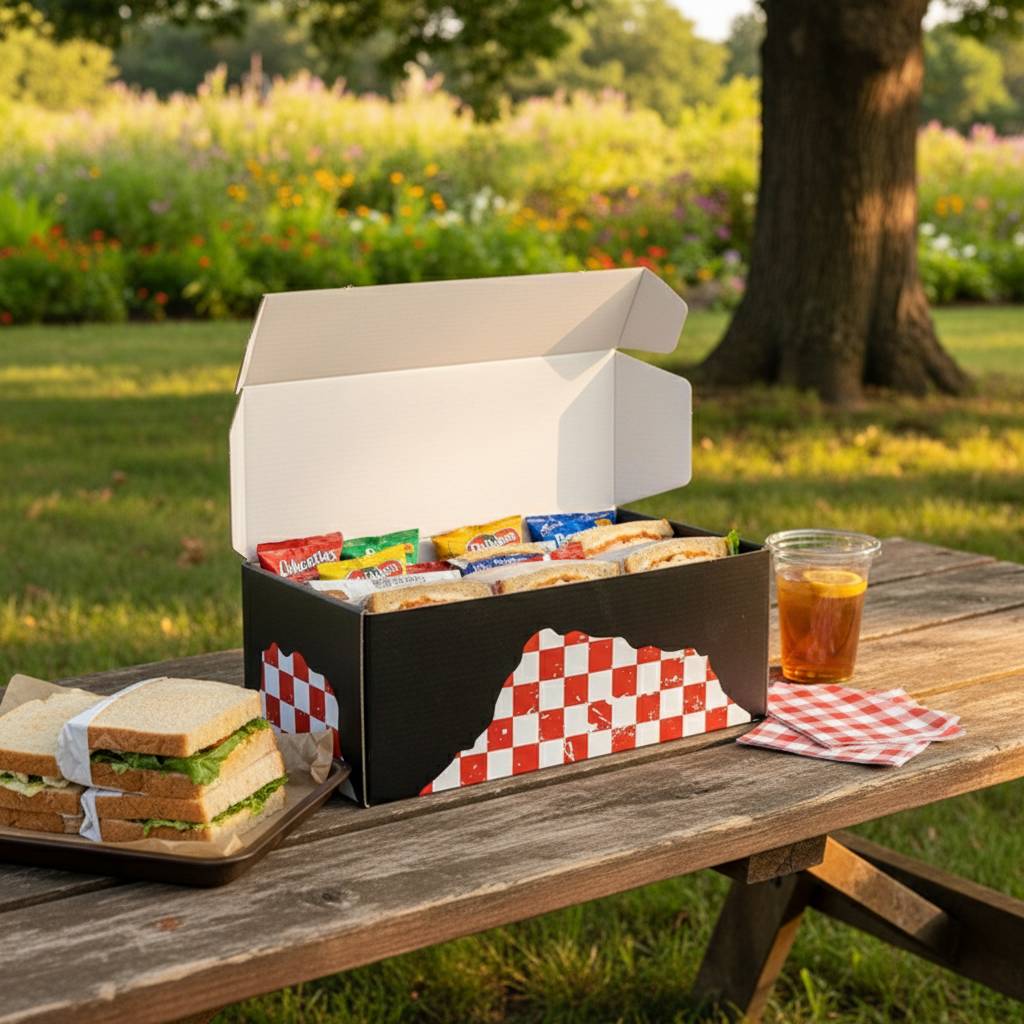 Custom printed food grade corrugated sandwich packaging boxes
