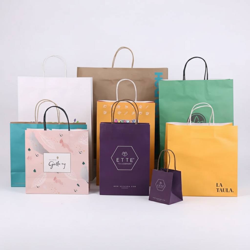 High-Quality Durable Kraft Paper Bags For Elegant Gift Packaging