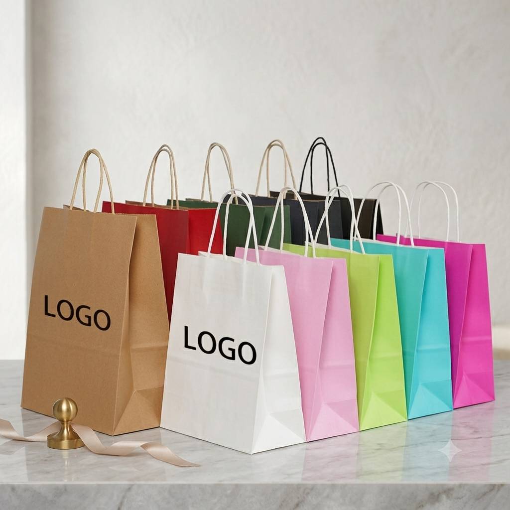 Luxury Custom Logo Paper Bags For Elegant Store Packaging