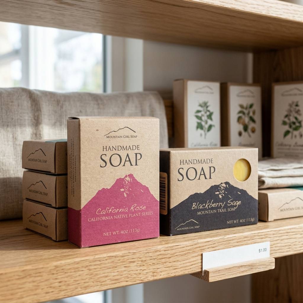 Eco-Friendly Natural Brown Soap Box Packaging With Personalized Logo