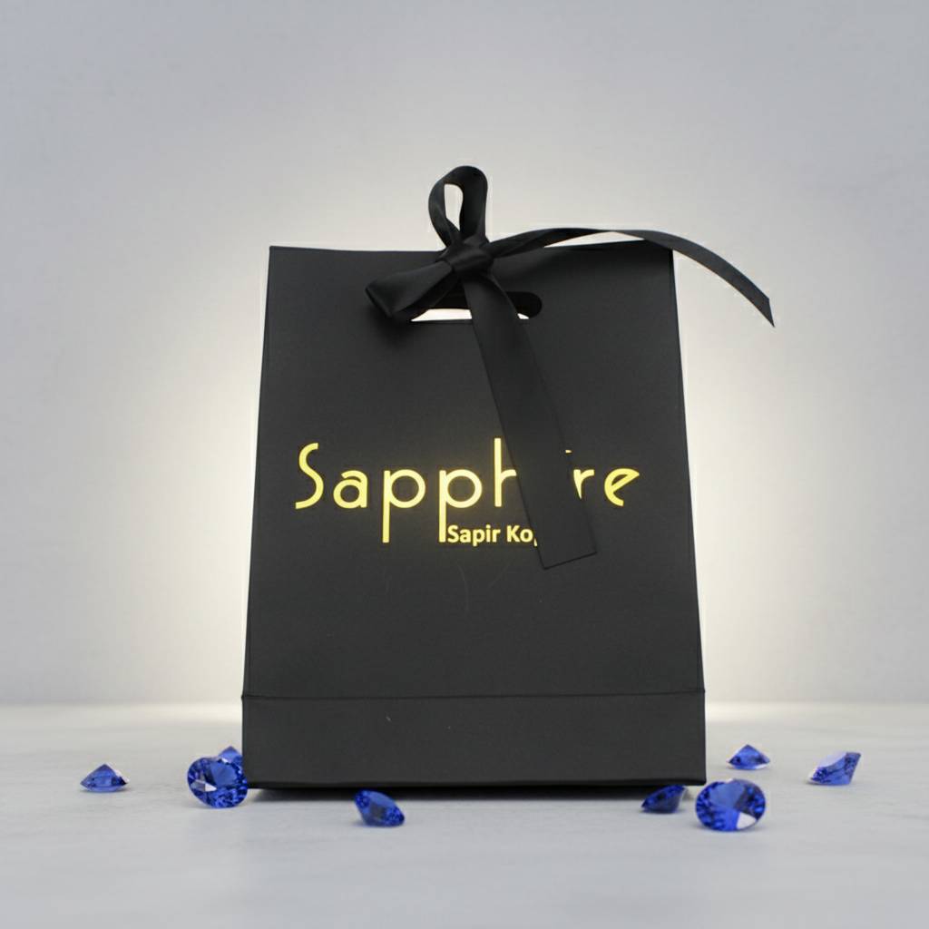Custom Printed Black Paper Bags With Sophisticated Ribbon Ties