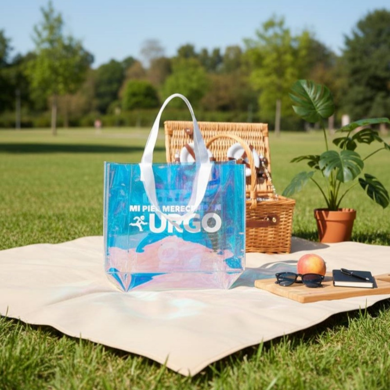 Brand Logo Print Hologram Bags Waterproof PVC Tote Bag Holographic