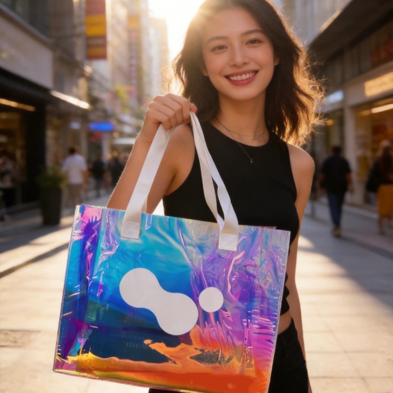 Wholesale Custom Printed Logo Bags Holographic Plastic Hologram Bag