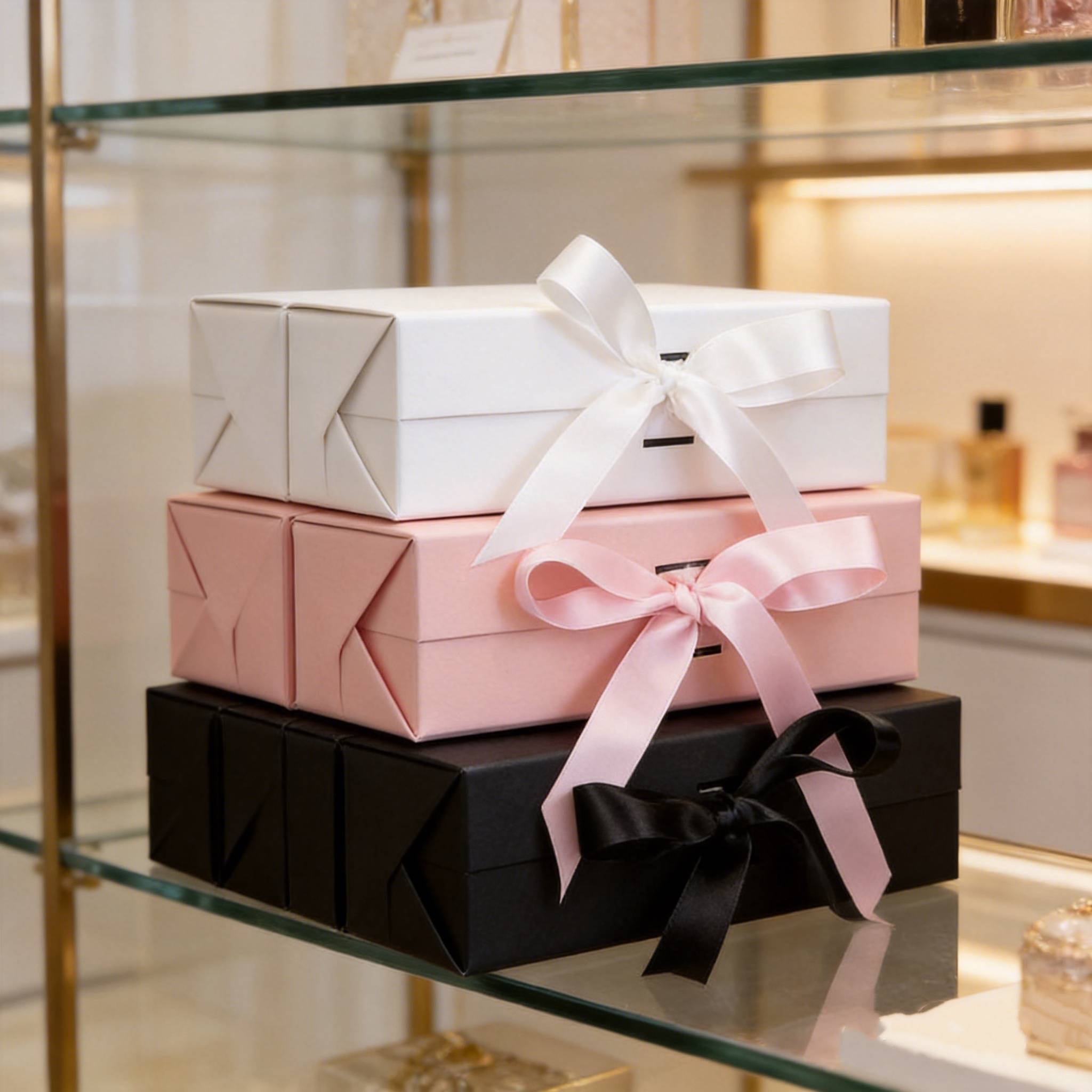 Exquisite Custom Ribbon Gift Box For Wedding Favor Packaging