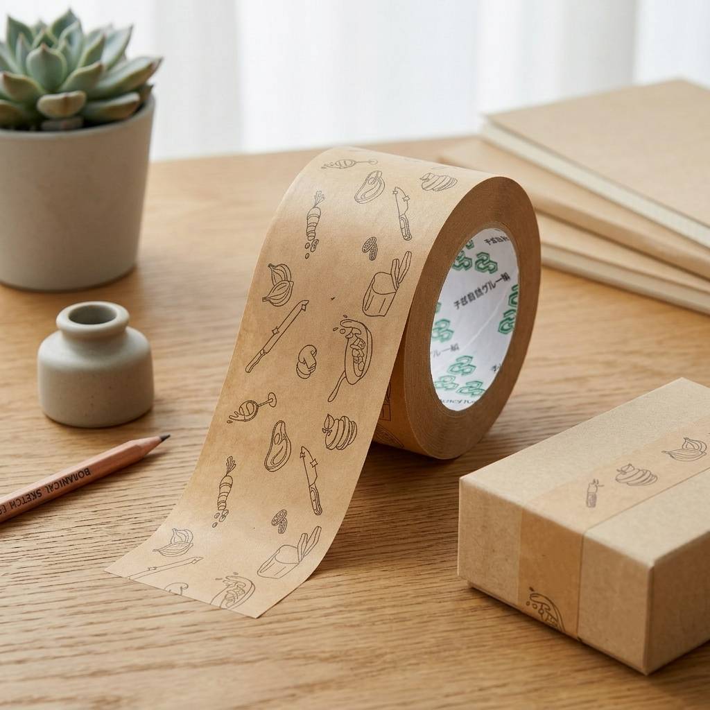 China Printed Heavy Duty Brown Craft Paper Tape for Shipping Package Sealing China Printed Heavy Duty Brown Craft Paper Tape for Shipping Package Sealing