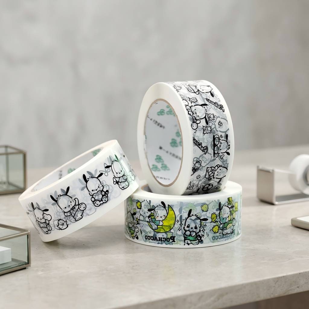 Custom Branding Printed White Packing Tape for Gift Package Sealing Custom Branding Printed White Packing Tape for Gift Package Sealing