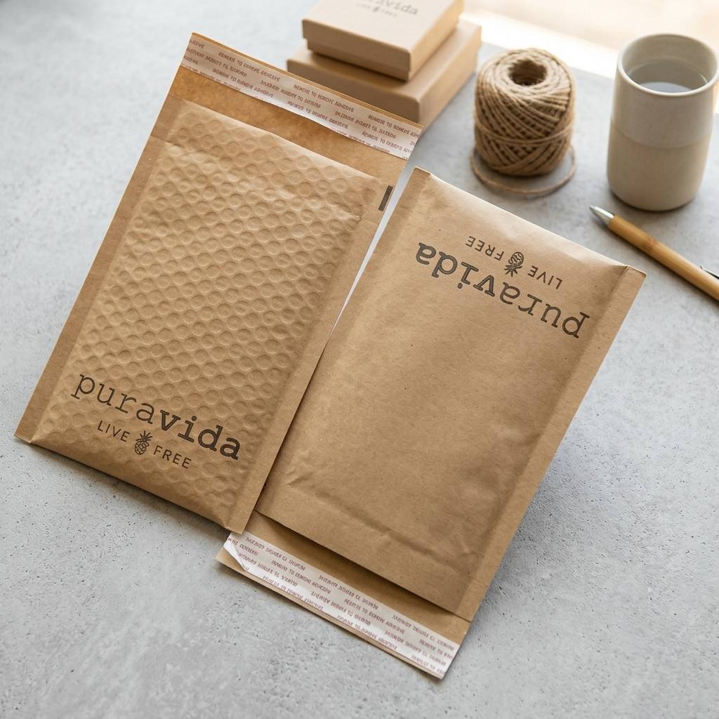 Premium Sustainable Kraft Bubble Envelopes With Secure Adhesive Strip