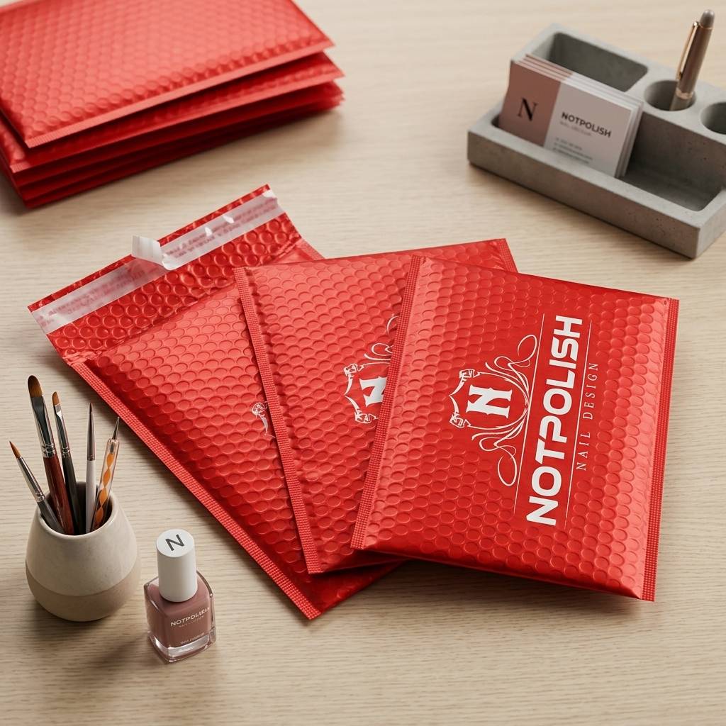 Premium Custom Red Bubble Mailers For Stylish E-commerce Shipping