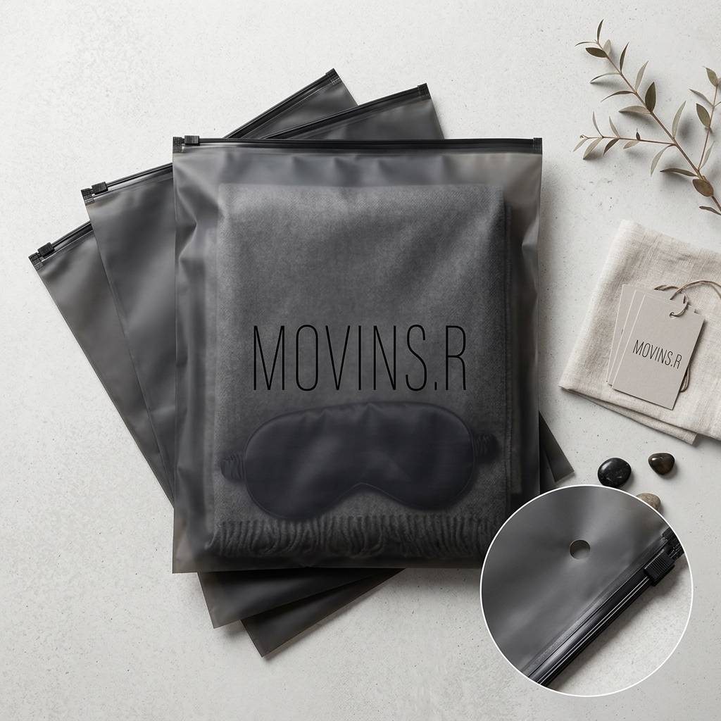 Elegant Reusable Black Ziplock Packaging Bags For Modern Brands