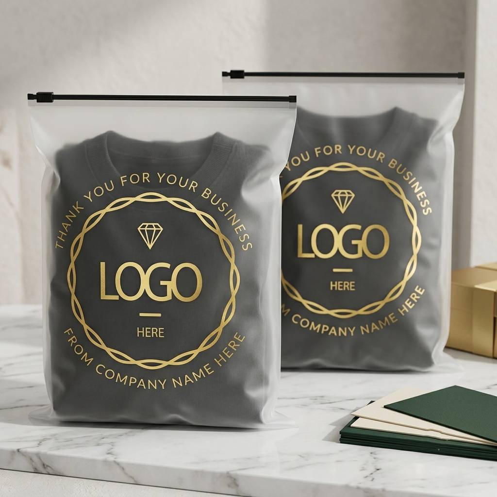 Custom Logo Matte Resealable Zipper Bags For Luxury Packaging