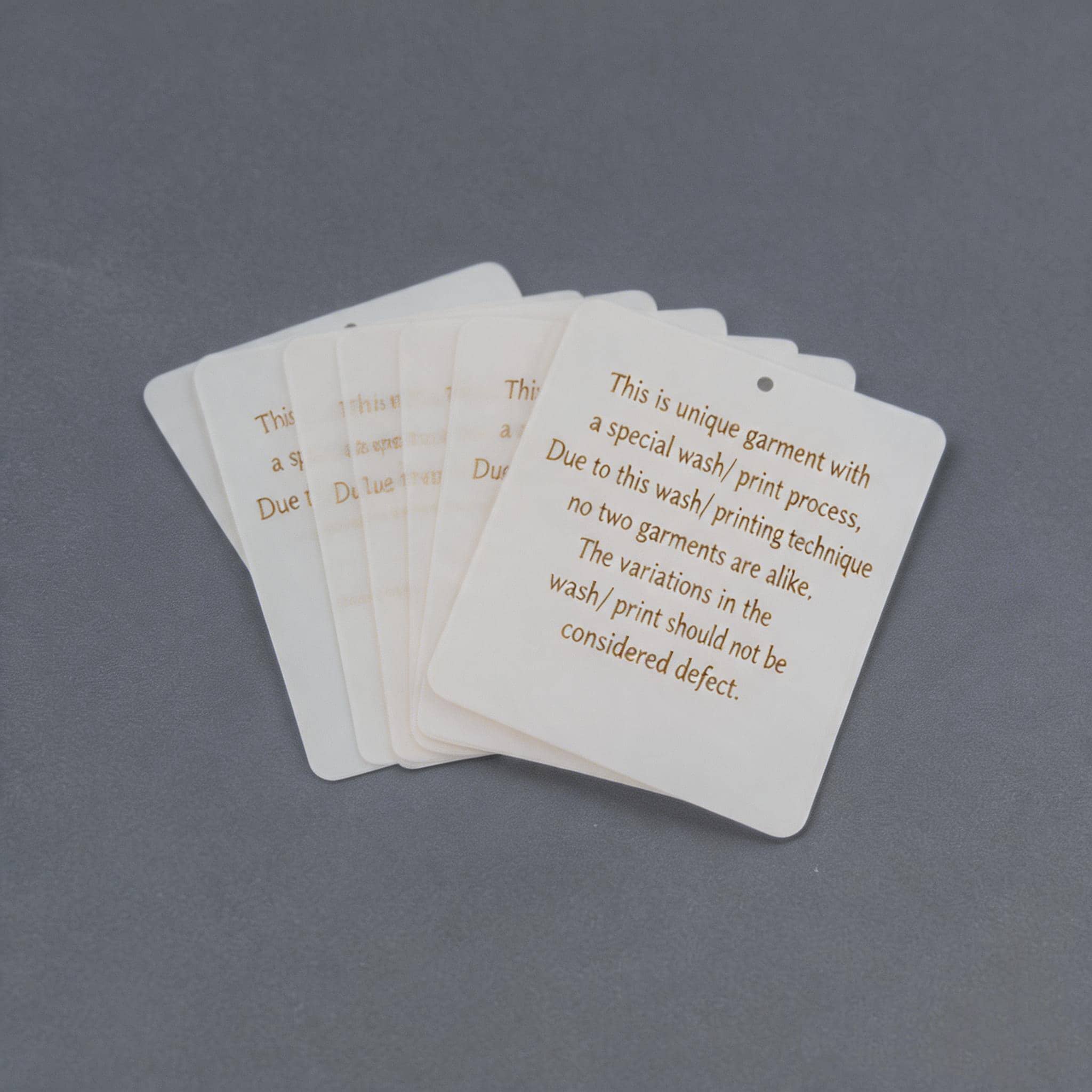 Professional Personalized Matte Clear Plastic PP Hang Tags With Custom Logo
