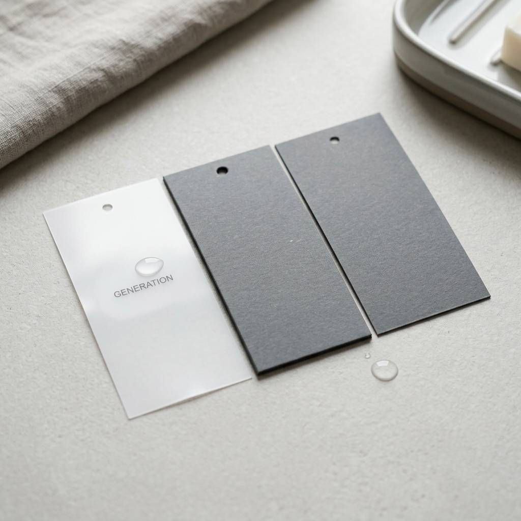 Custom Waterproof Frosted PP Hang Tags For Premium Clothing Brands