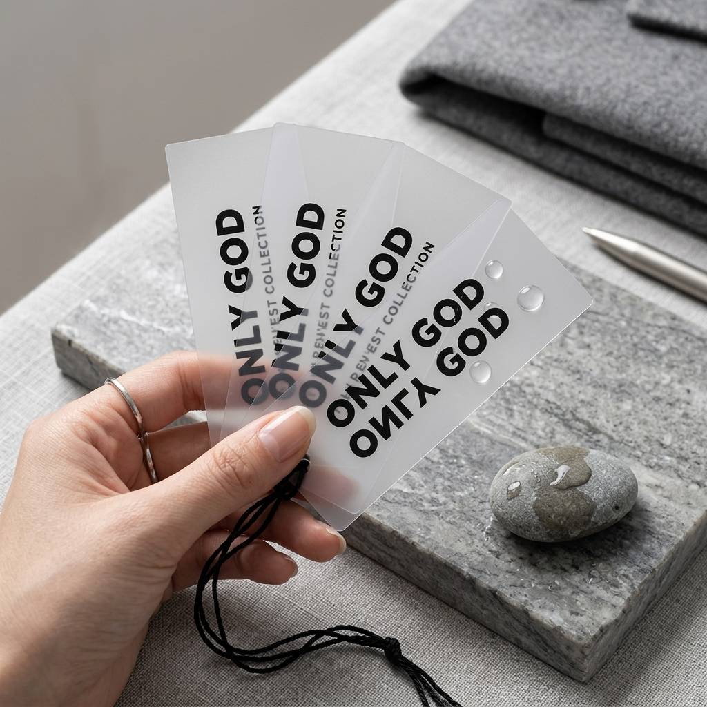 Gloss Surface PP Hang Tag Custom Print Eye Catching Stylish Appearance