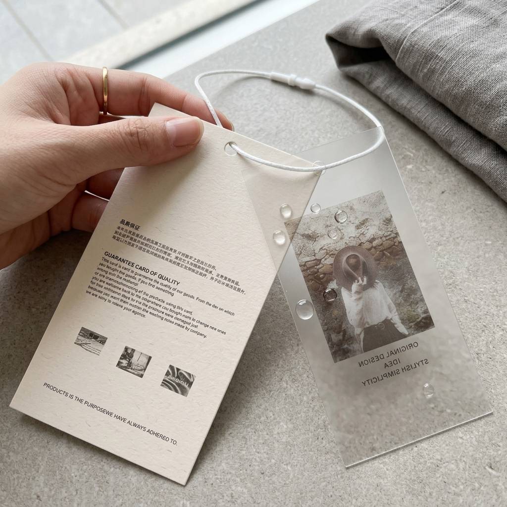 Custom Frosted PP Hang Tags For Premium Minimalist Fashion Brands