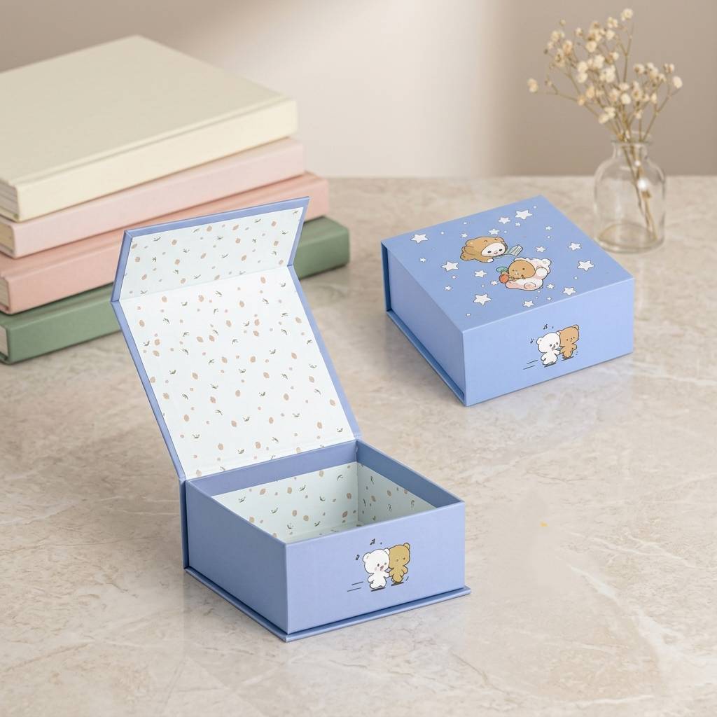 Durable Collapsible Magnetic Gift Boxes With Custom Cartoon Prints