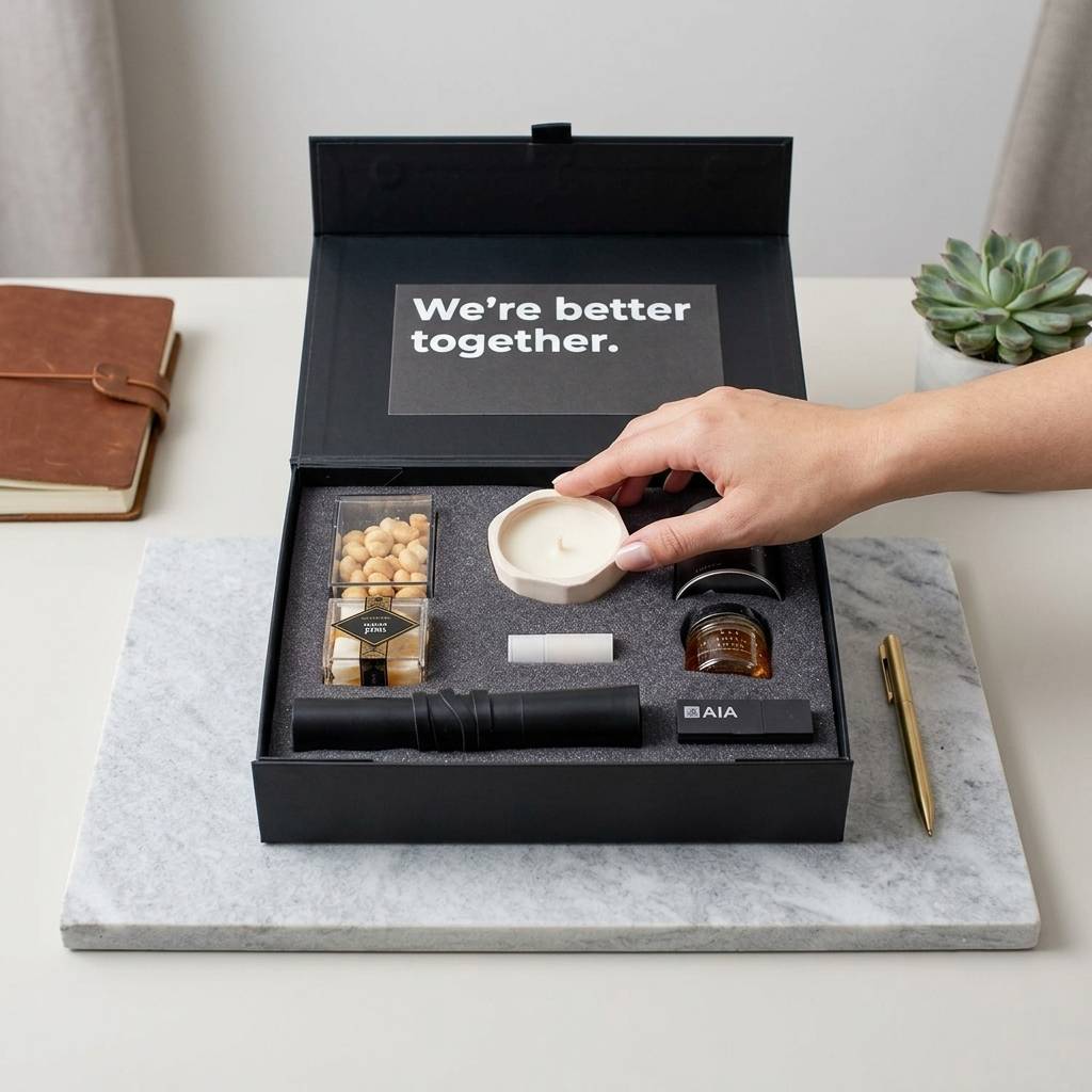 Customised Gold Foil Private Label Gift Box Magnetic with Flocking Black EVA Insert