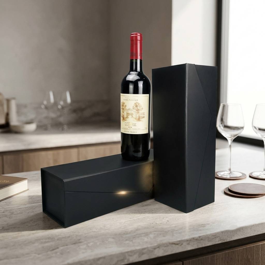 Wholesale Luxury Cardboard Paper Gift Box Gold Black Magnetic Rigid Boxes for Wine Wholesale Luxury Cardboard Paper Gift Box Gold Black Magnetic Rigid Boxes for Wine