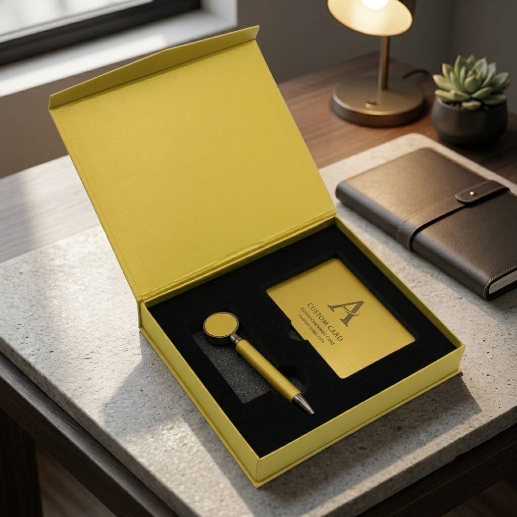 Custom Luxury Magnetic Gift Boxes For Professional Stationery Sets