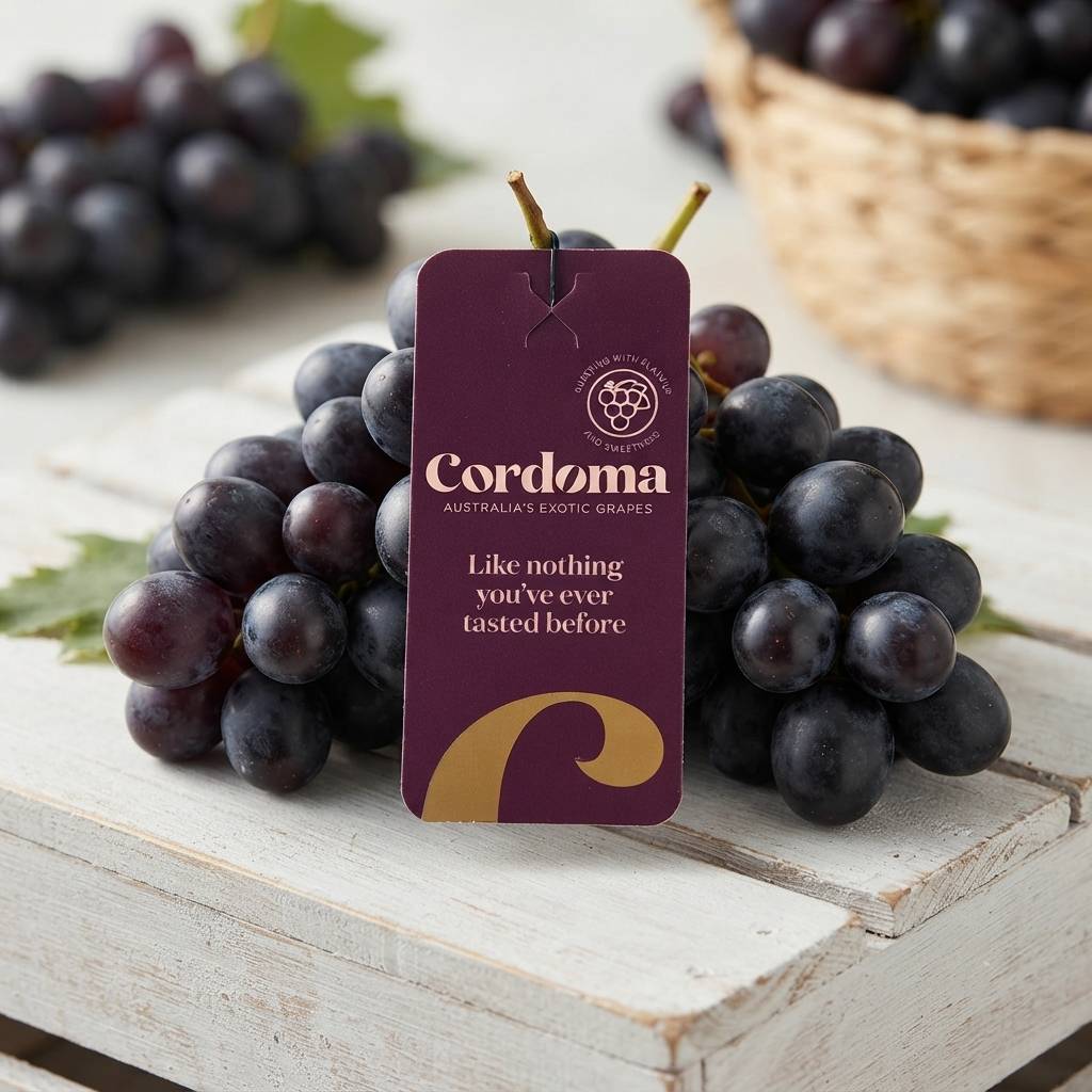 Elegant Paper Hang Tags For Fresh Grapes And Berries