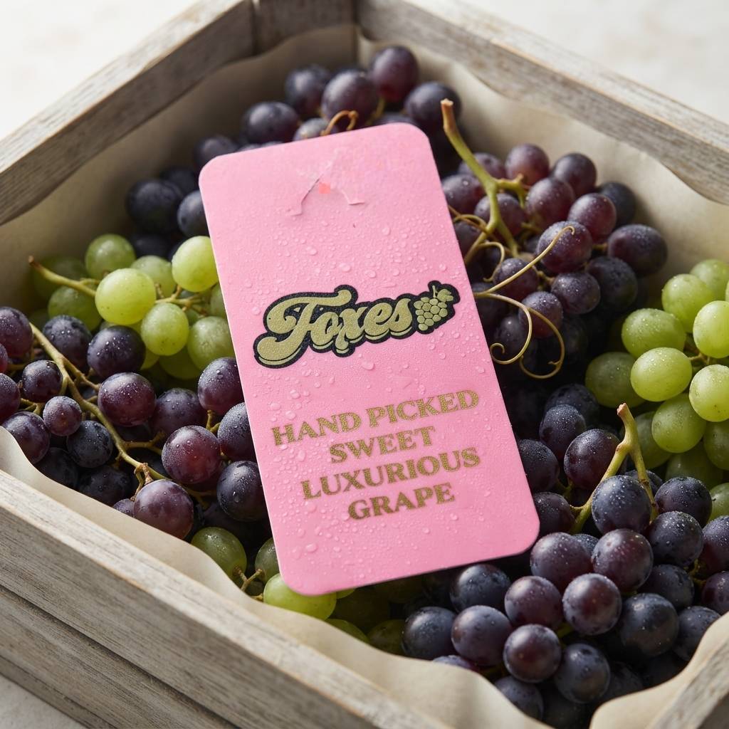 Wholesale Luxury Cardboard Waterproof Paper Hang Tags for Fresh Fruit Packaging