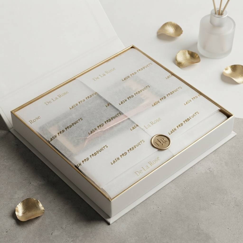 Custom Printed Tissue Paper For Luxury Lash Brand Packaging