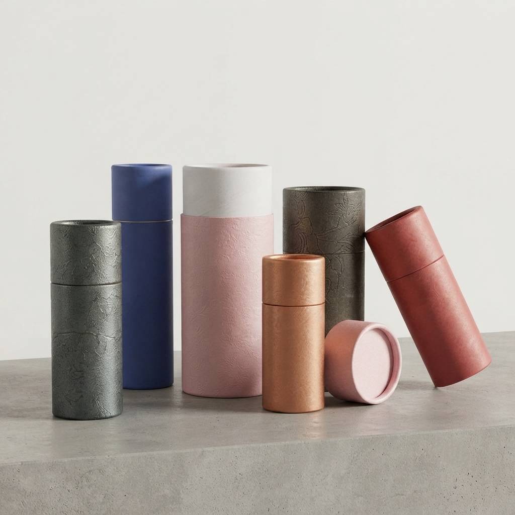 Premium Textured Paper Tubes for Luxury Cosmetic Brand Packaging