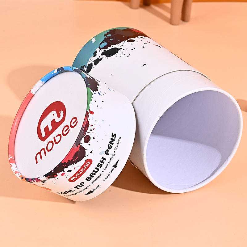 Custom Logo Packaging White Round Cylinder Cardboard Paper Packaging Tube for Stationery Custom Logo Packaging White Round Cylinder Cardboard Paper Packaging Tube for Stationery