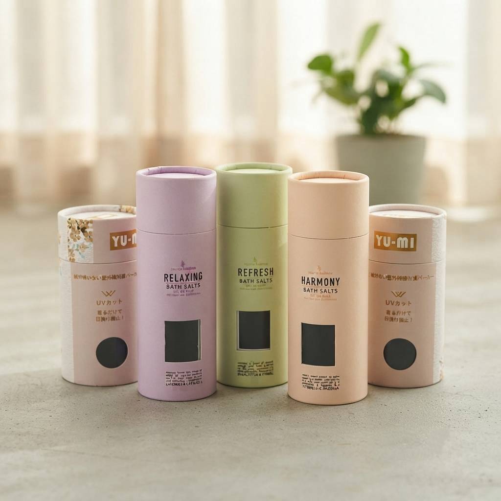 Custom Eco Friendly Cardboard Paper Tube Packaging With Clear Window Design