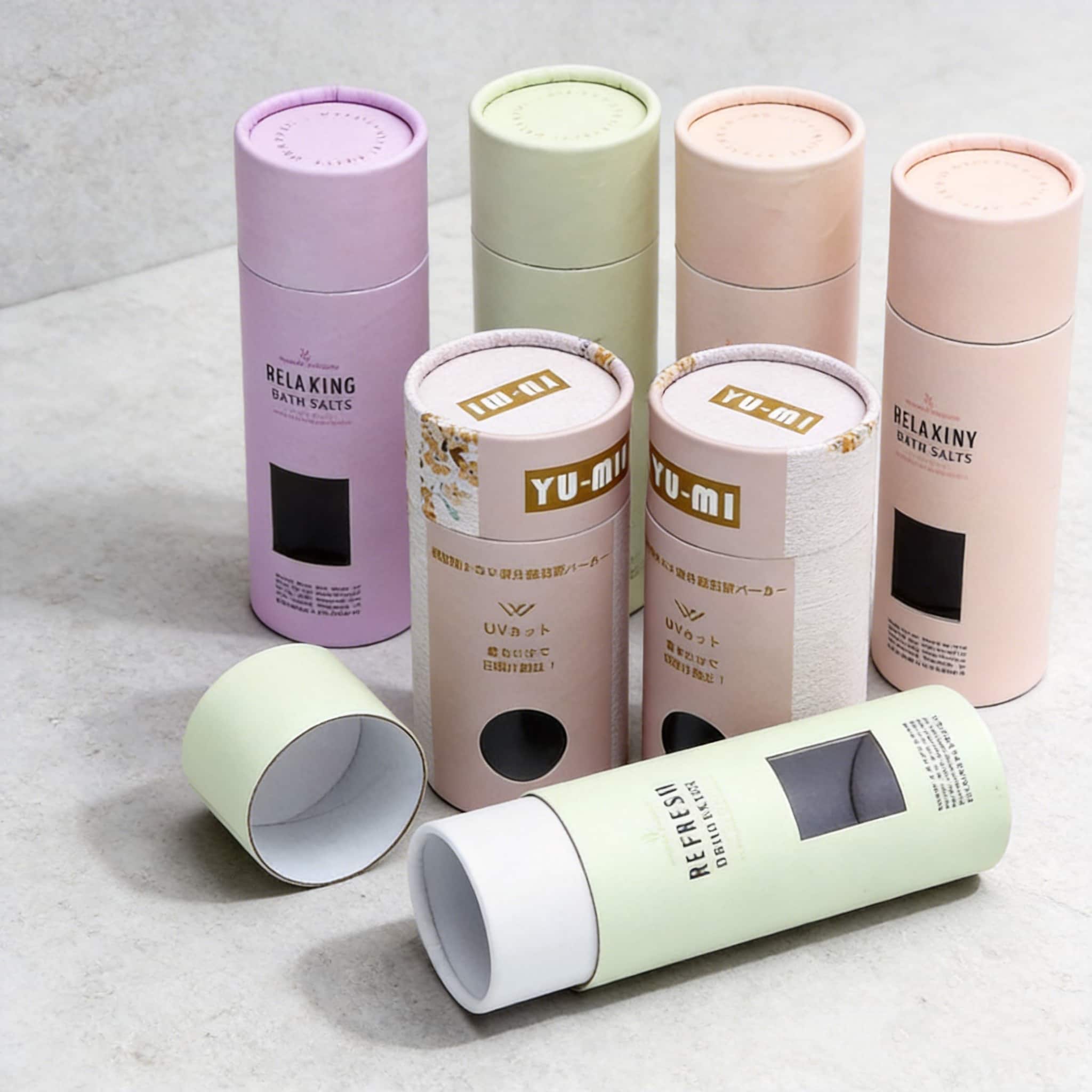 Personalized Custom Logo Printed Cardboard Paper Tube  for Cosmetics Packaging