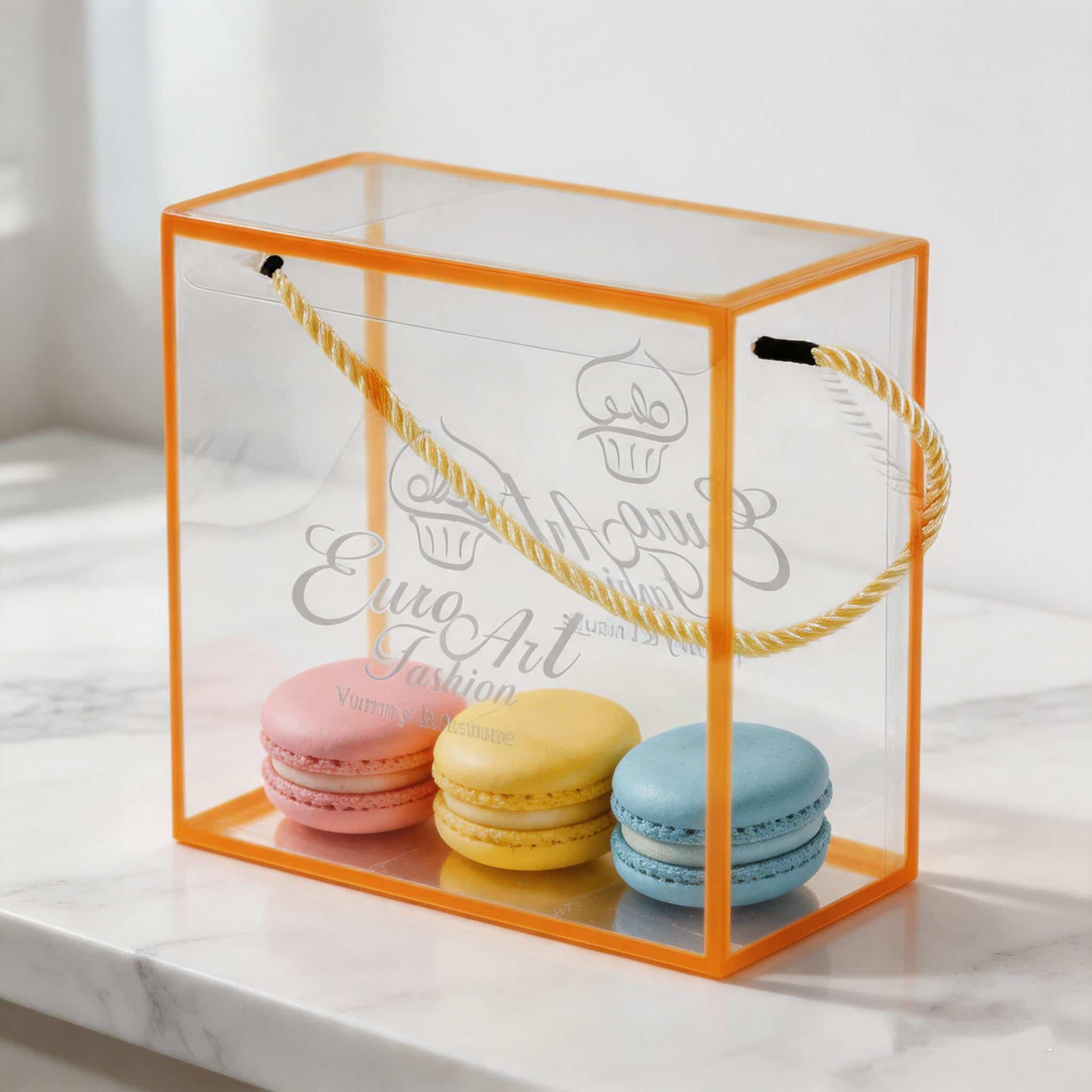 Personalized Transparent PVC Gift Boxes with Handles for Retail Display