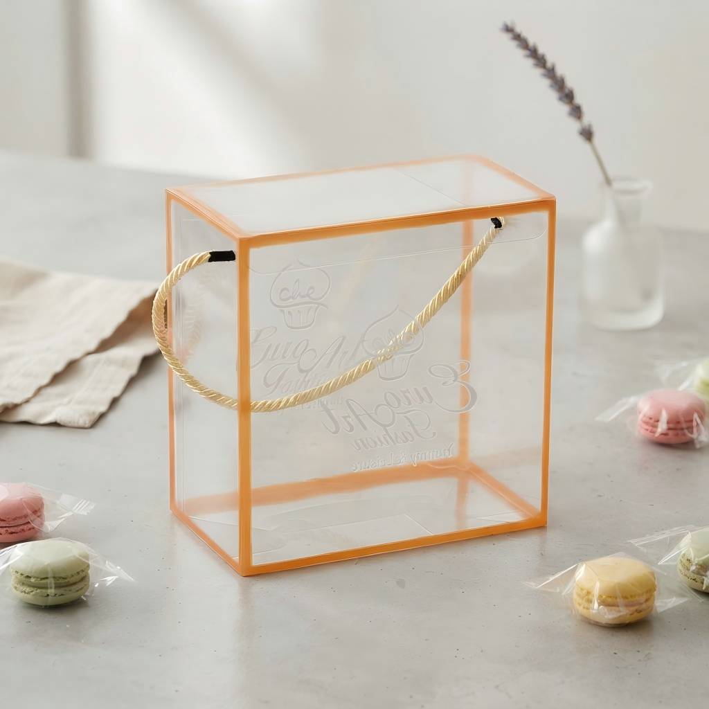 Wholesale Custom Clear Frosted Plastic PP PET PVC Cosmetic Box With Handle Wholesale Custom Clear Frosted Plastic PP PET PVC Cosmetic Box With Handle