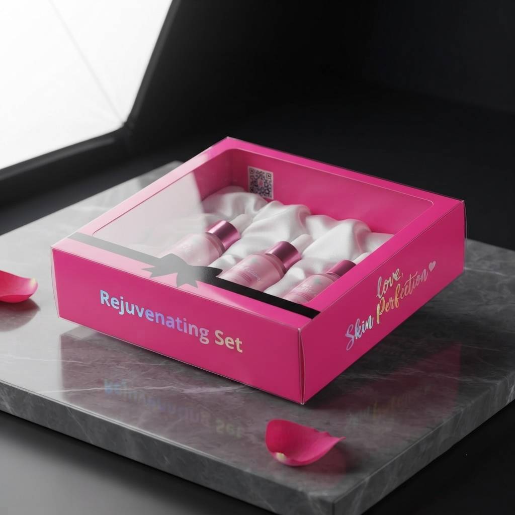 High-end Plastic Blank Box Custom Clear Gift Packaging Box For Skincare Products