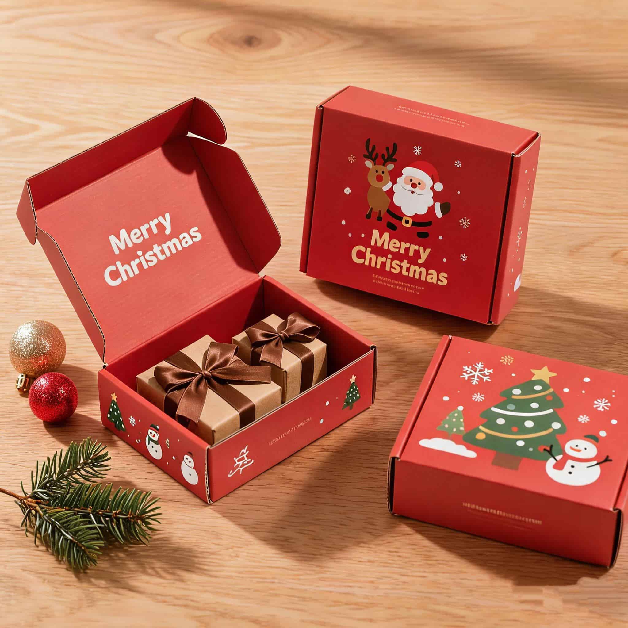 Wholesale Christmas Gift Packaging Box Custom Printed Mailer Box for Holiday Celebration Packaging Wholesale Christmas Gift Packaging Box Custom Printed Mailer Box for Holiday Celebration Packaging