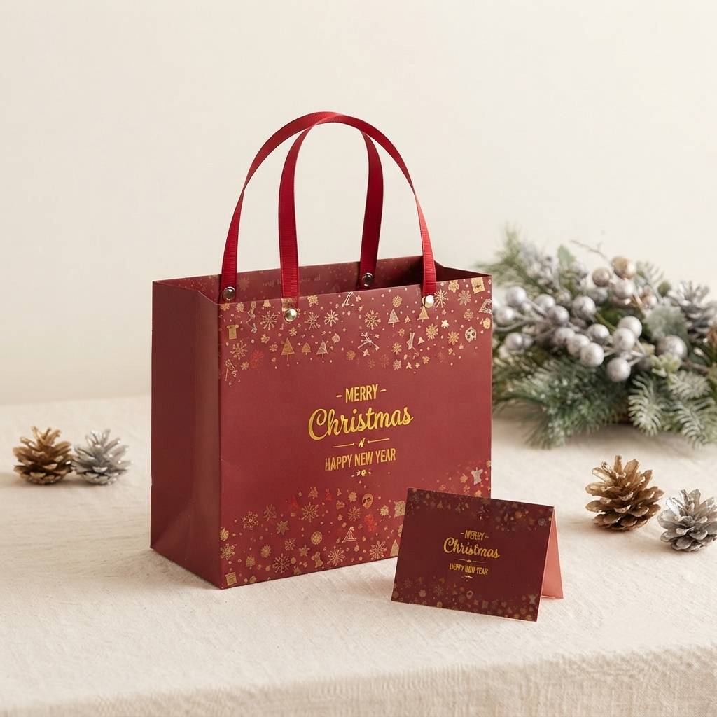 Bulk Premium Cardboard Paper Bags Christmas Gift Packaging Bag For Brand Promotion Bulk Premium Cardboard Paper Bags Christmas Gift Packaging Bag For Brand Promotion