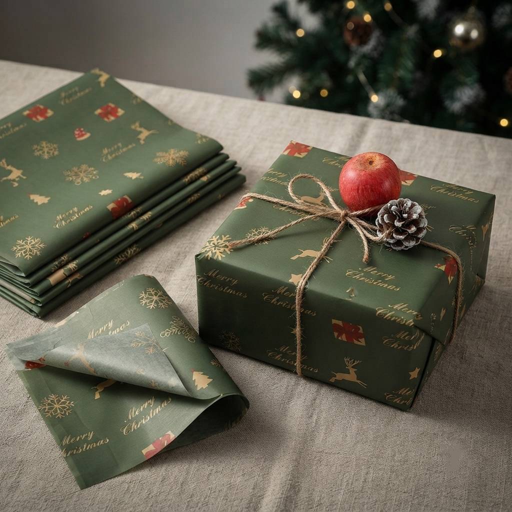 Personalised Eco Friendly Tissue Paper Christmas Celebration Packing Paper with Hot Stamping Personalised Eco Friendly Tissue Paper Christmas Celebration Packing Paper with Hot Stamping