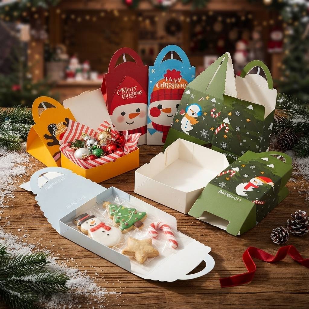 Wholesale Custom Holiday Cardboard Cartons Packaging Paper Boxes For Christmas Presents Wholesale Custom Holiday Cardboard Cartons Packaging Paper Boxes For Christmas Presents