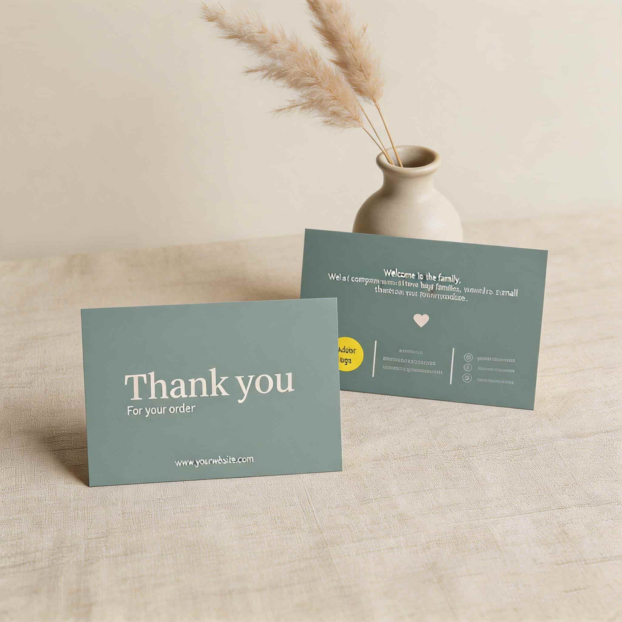 Wholesale Custom Sage Green Cards For Business Branding