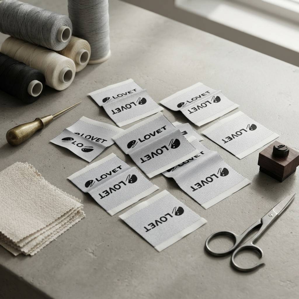 Wholesale Custom Woven Center Fold Labels For Apparel