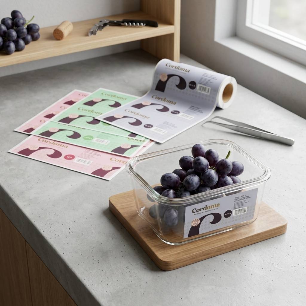 Custom Fruit Packaging Labels for Fresh Produce and Jars