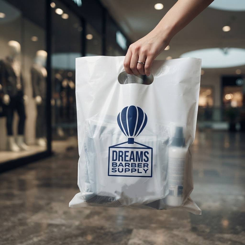 Custom Printed T-Shirt Bag Frosted Plastic Shopping Bags For Brand Promotion Custom Printed T-Shirt Bag Frosted Plastic Shopping Bags For Brand Promotion