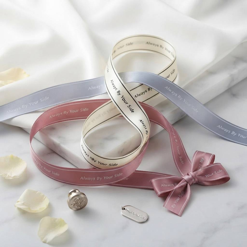 Custom Printed Fabric Ribbon For Gift Packaging And Bows
