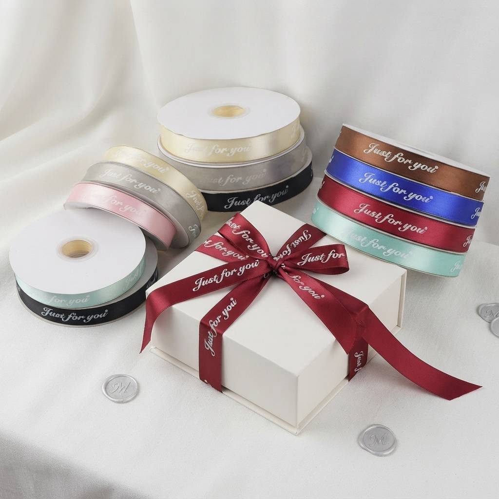 Custom Printed Satin Ribbon For Gift Packaging And Bows