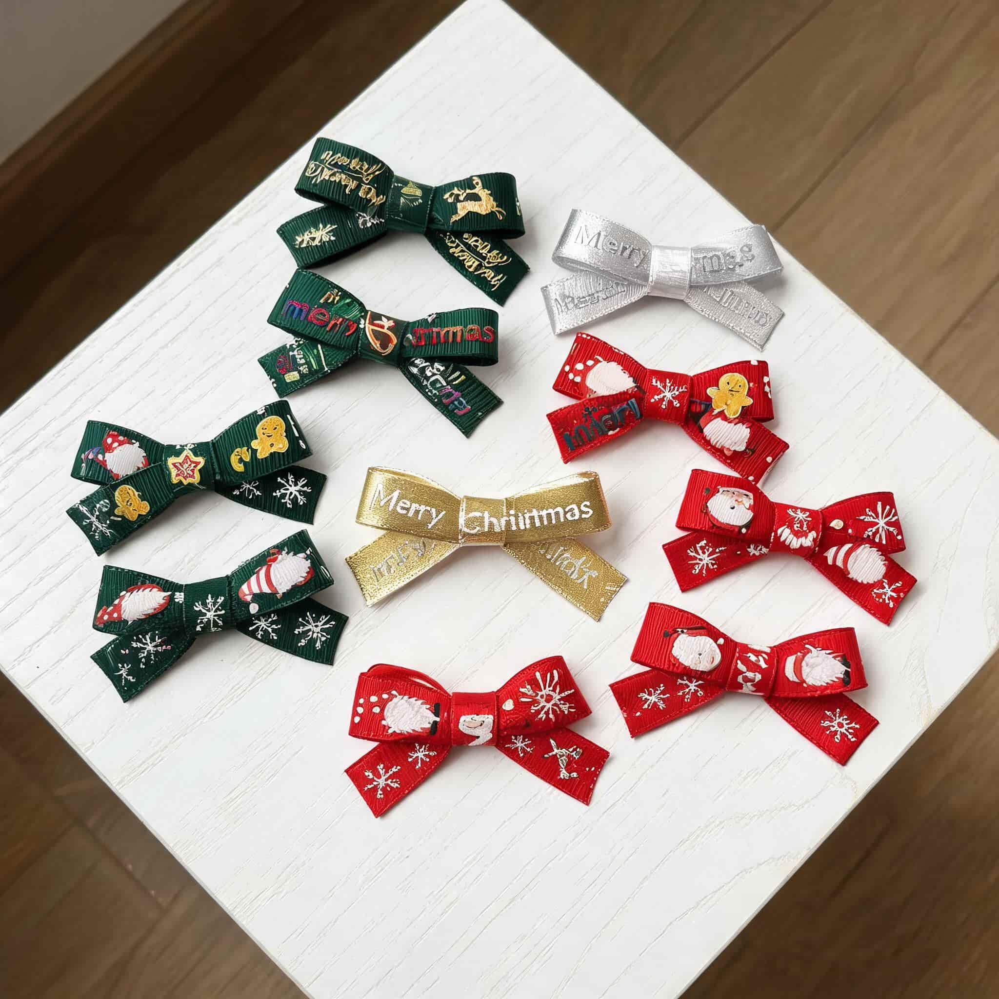 Custom Design Christmas Ribbon For Luxury Gift Packaging