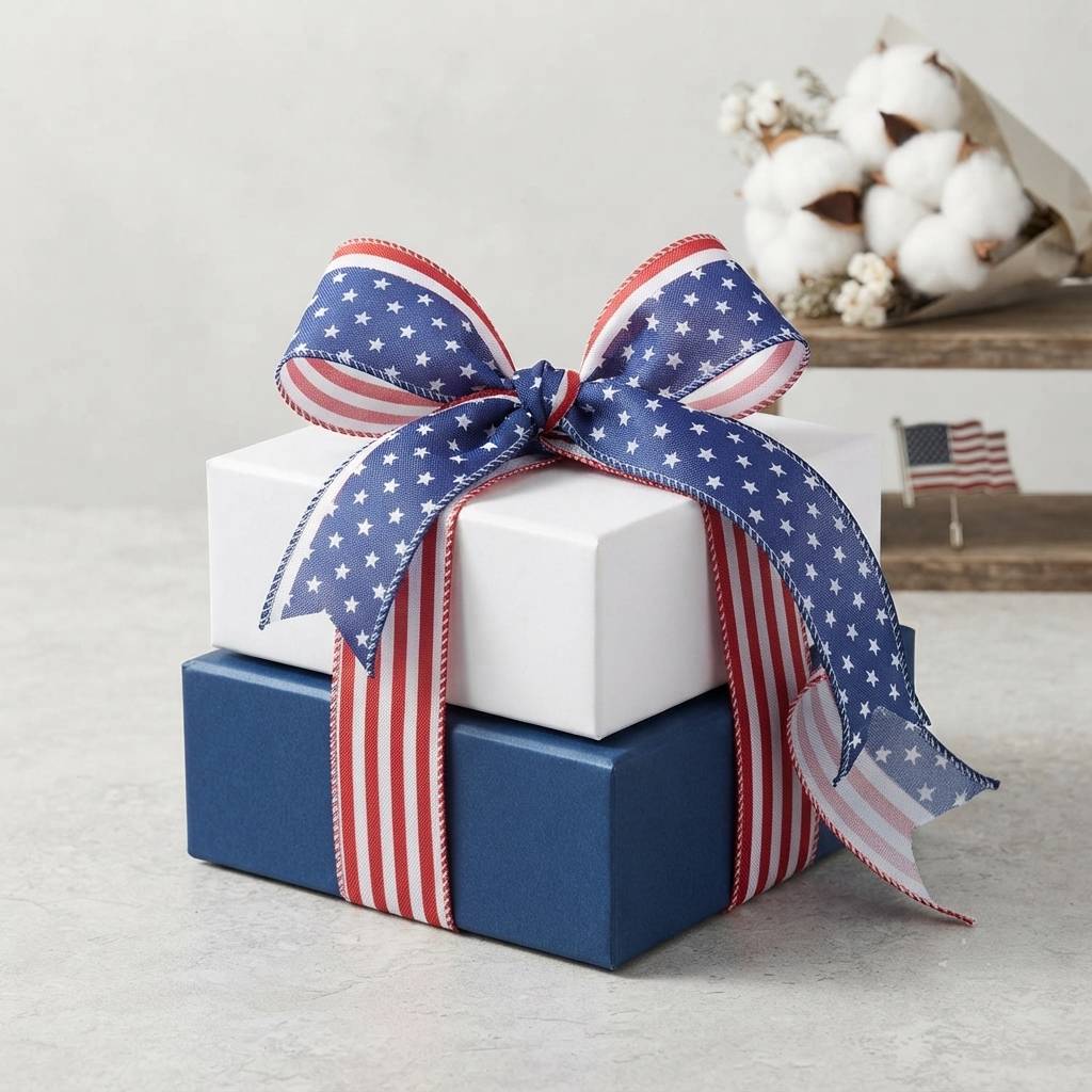 Personalized Red White And Blue Chevron Ribbons For Crafts