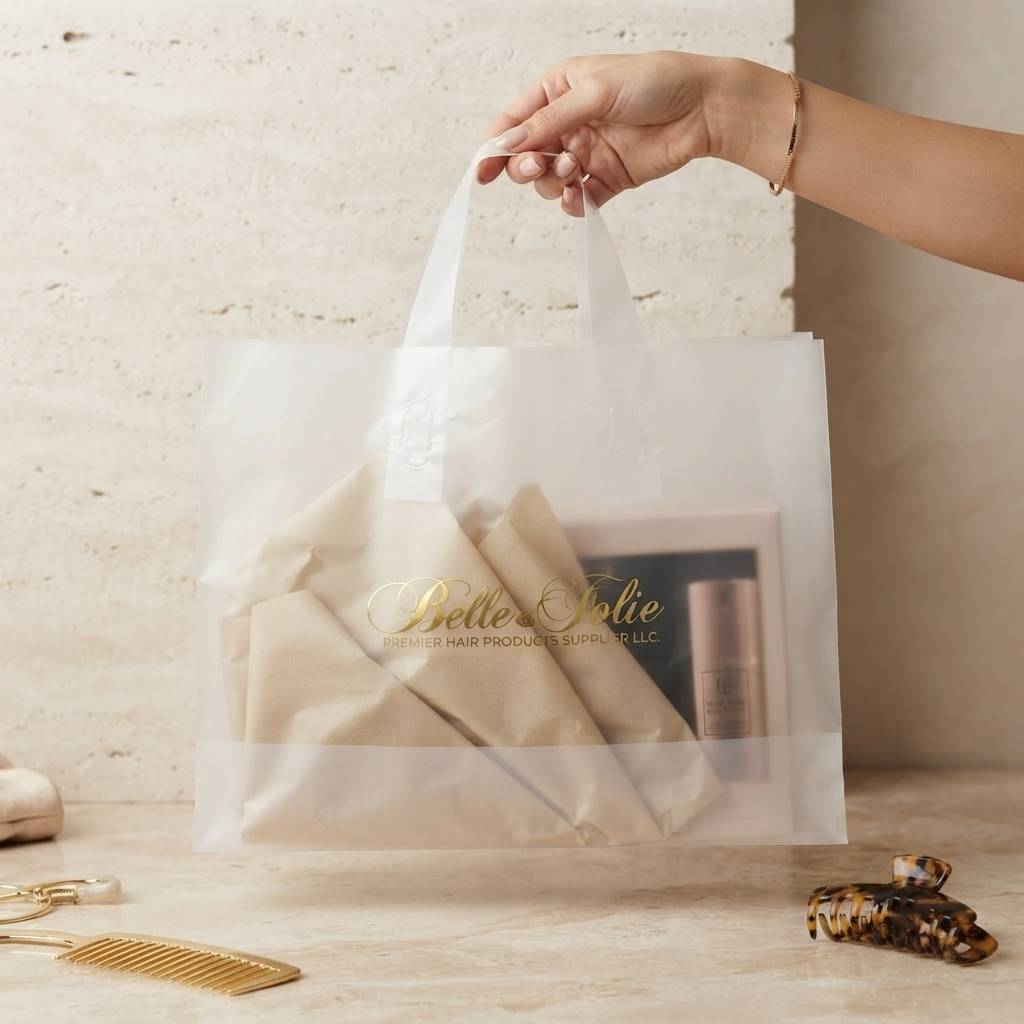 Personalized Waterproof Frosted Plastic Merchandise Bags For Apparel Retail Personalized Waterproof Frosted Plastic Merchandise Bags For Apparel Retail