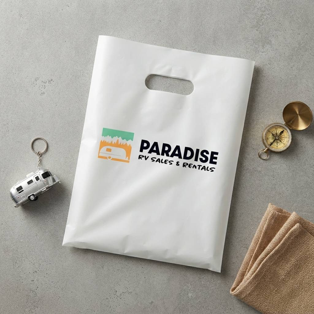 Personalized Waterproof Plastic Merchandise Bags For Commercial Retail Stores Personalized Waterproof Plastic Merchandise Bags For Commercial Retail Stores
