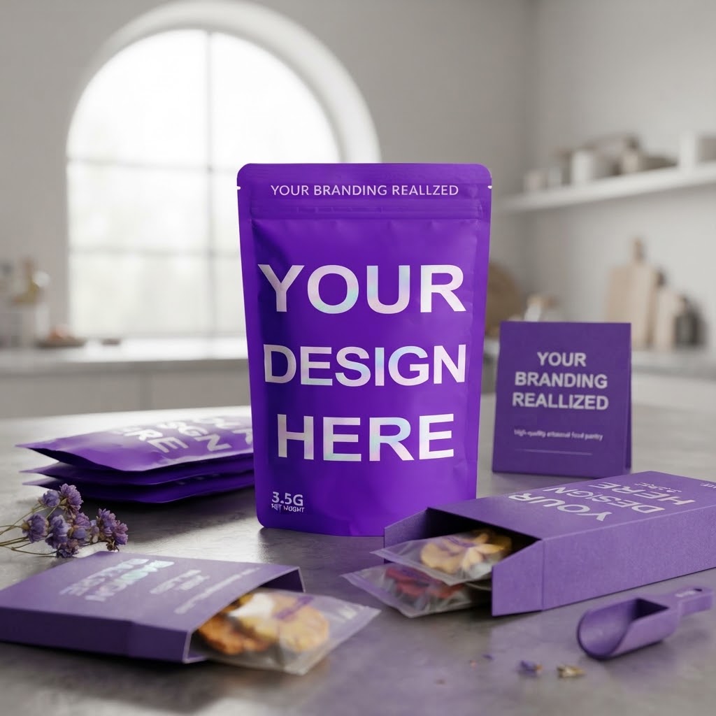 Customized Soft Touch Zipper Stand Up Food Storage Pouches
